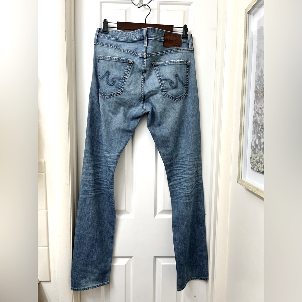 AG adriano goldschmied jeans the matchbox slim straight blue jeans size 32